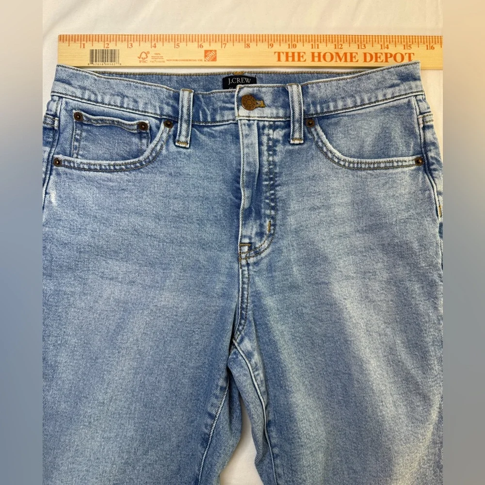 J.‎ Crew Light Blue Essential Straight Leg Jeans Raw Hem